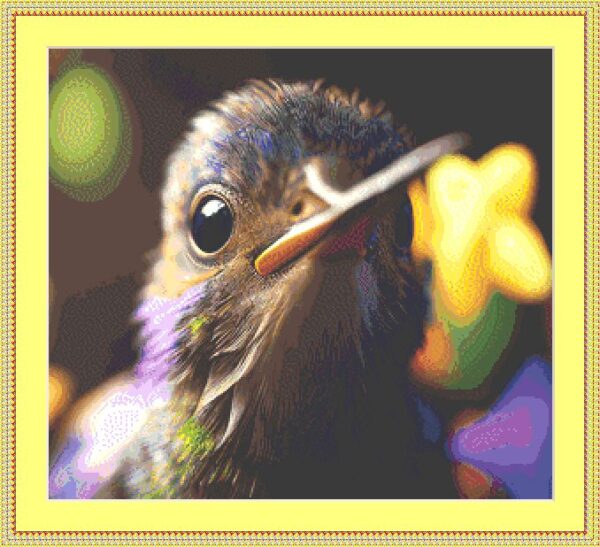baby hummingbird mockup