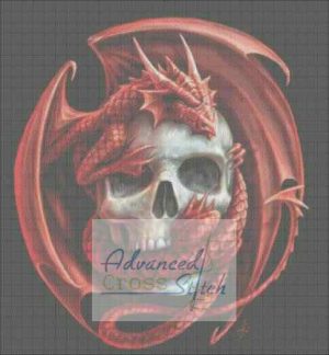 Red Dragon Skull