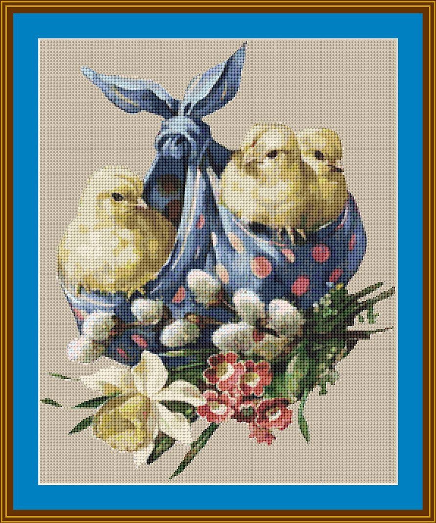 Easter Chick Cross Stitch