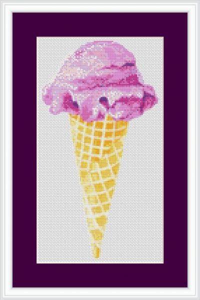Ice Cream Cross Stitch Chart