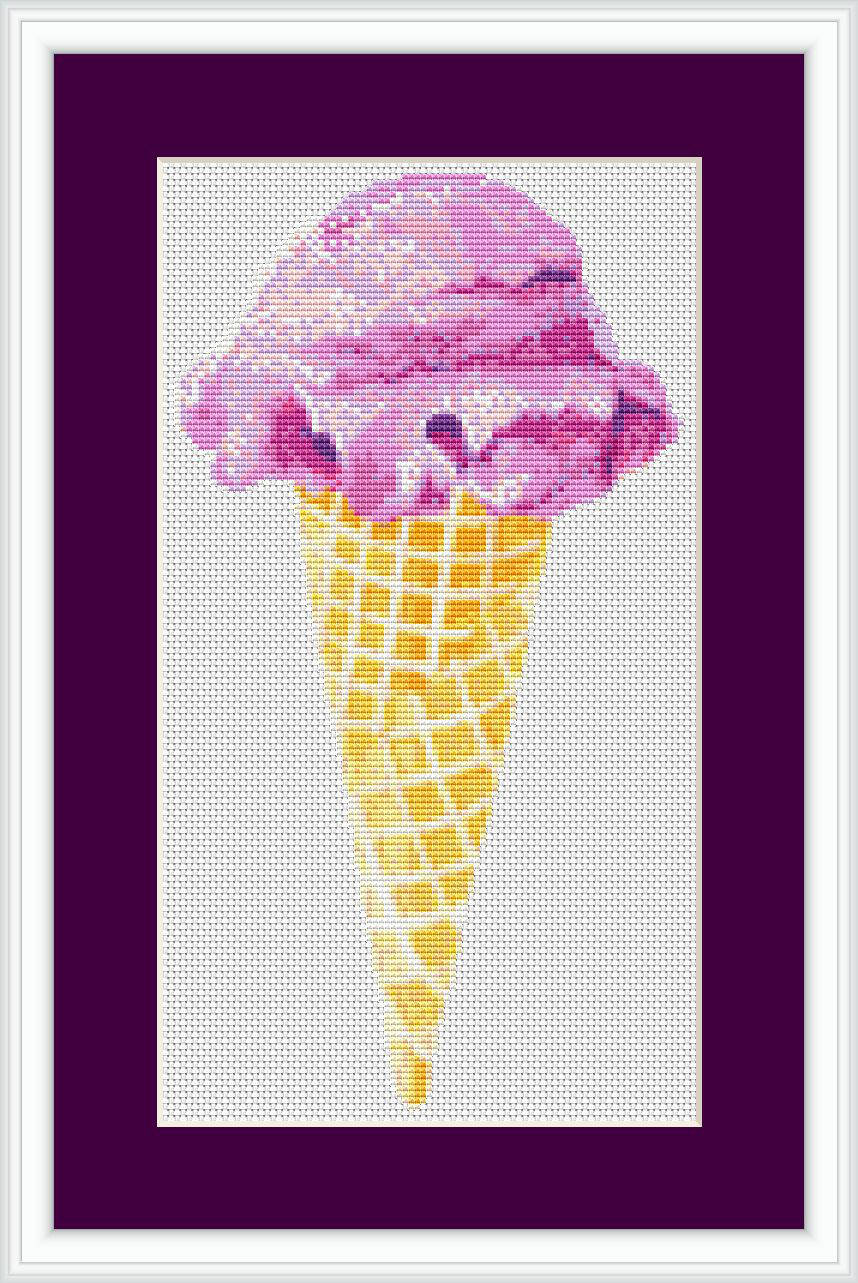 Ice Cream Cross Stitch Chart