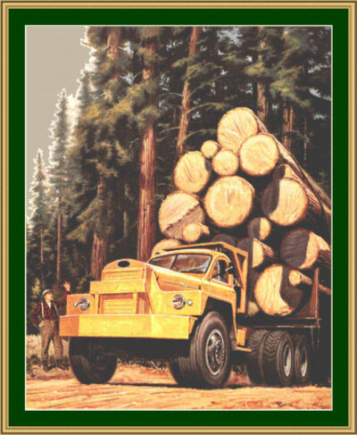 Log Truck Mockup
